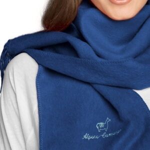 ALPACA CAMARGO fringed scarf, blue